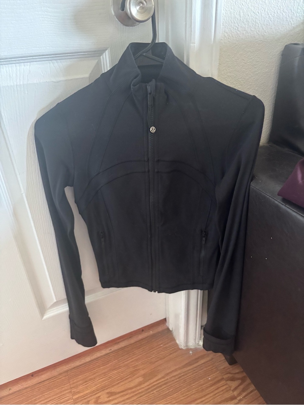 Lululemon Black Full-Zip Athletic Jacket cropped